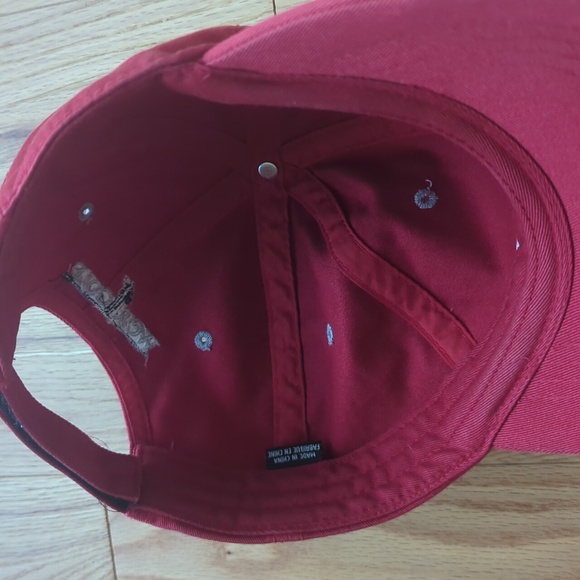 Weir Golf.  Taboo Hat. Red  / Grey. Adjustable Velcro Back. - Picture 5 of 6